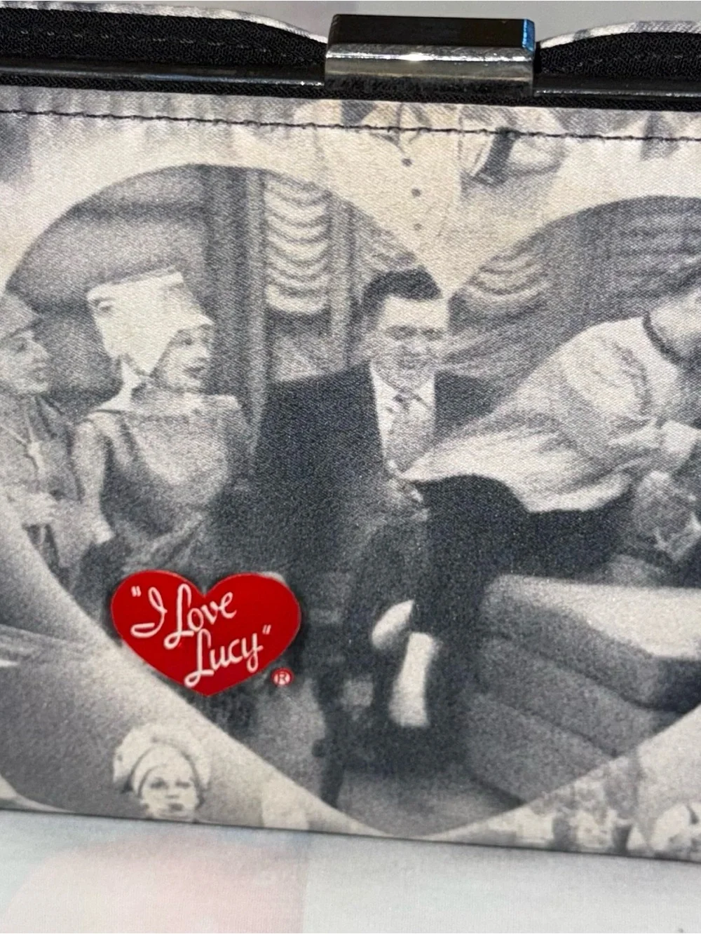 I Love Lucy Collage Black & White Shoulder Bag